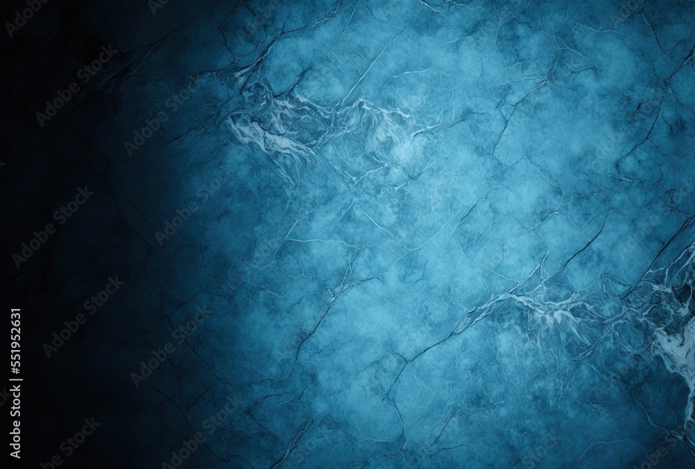 Background in blue with vignette marble texture and copy space. Generative AI Background in blue with vignette marble texture and copy space. Generative AI