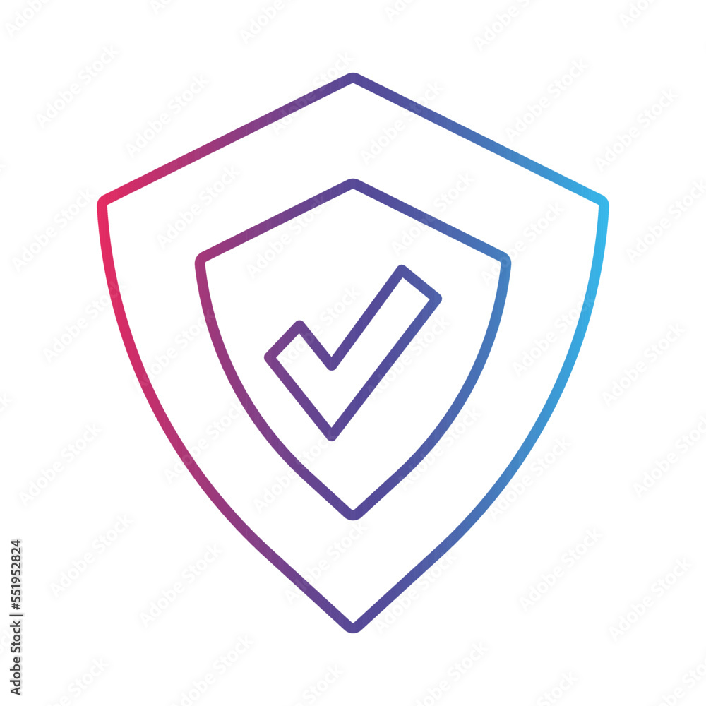 Insurance line gradient icon, logo style Insurance line gradient icon, logo style