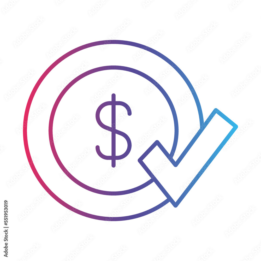 Pay line gradient icon, logo style Pay line gradient icon, logo style