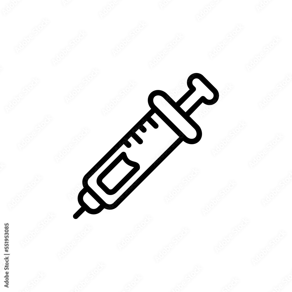 Syringe vector icon. medicine icon outline style. perfect use for logo, presentation, website, and more. simple modern icon design line style Syringe vector icon. medicine icon outline style. perfect use for logo, presentation, website, and more. simple modern icon design line style