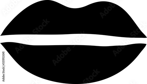 Lips Icon in trendy flat style isolated on white background. Mouth symbol for your web site design.eps