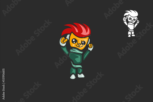 Illustration vector graphic of lion mascot or character