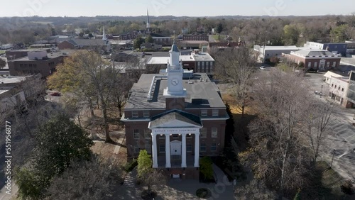 Glasgow Barren County Courthouse Aerial going back photo