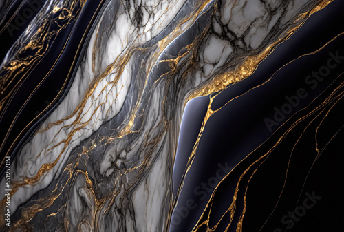 Luxury black Gold Marble texture background. Panoramic Marbling texture design for Banner, invitation, wallpaper, headers, website, print ads, packaging design template.	