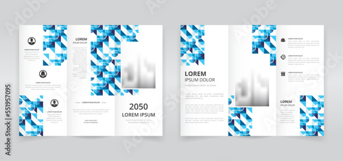 Modern and professional trifold brochure template, trifold flyer layout, pamphlet, leaflet