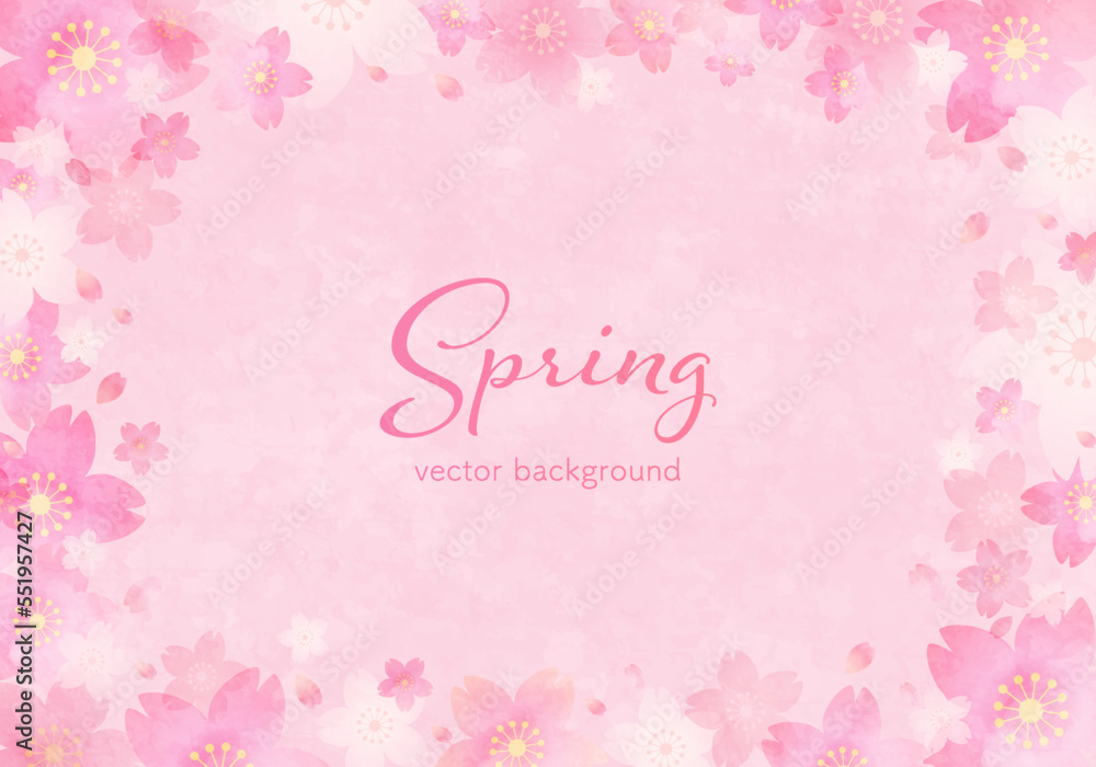 Vector illustration of pale cherry blossom. texture background. copy space. For banners, posters, etc.