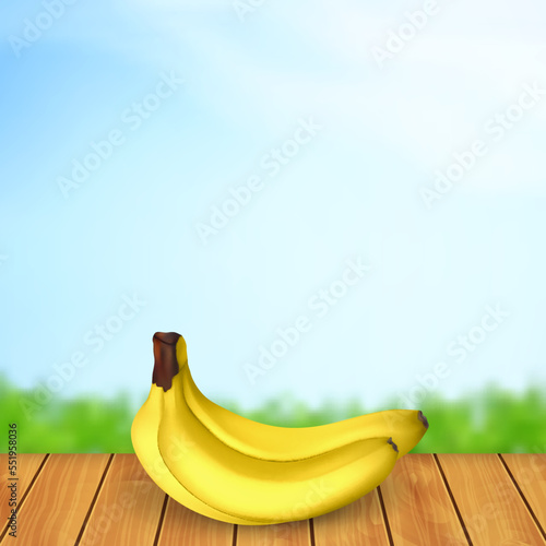 Background with bananas