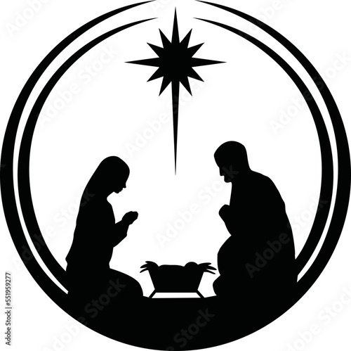 Vector Nativity Scene