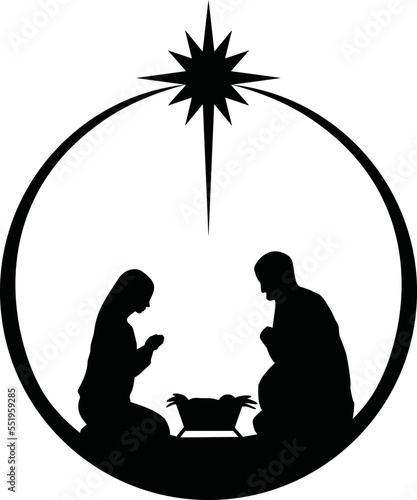 Vector Nativity Scene