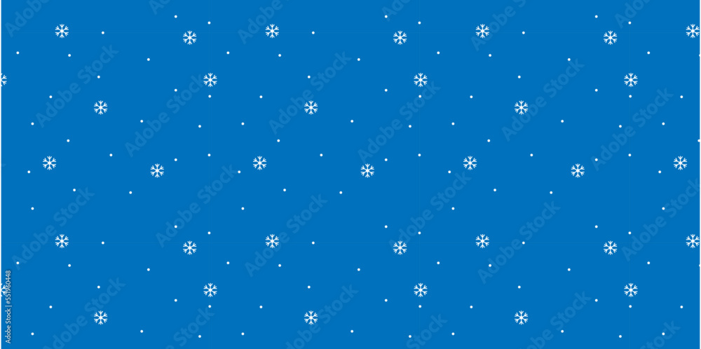 Blue seamless snowflake pattern