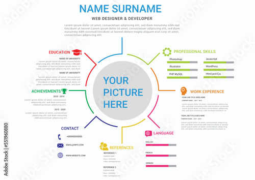 Creative vector resume template