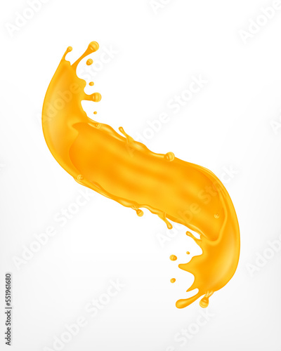 Orange liquid splash