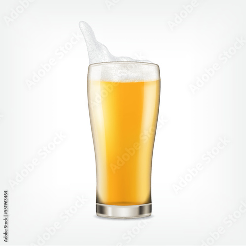 Glass of beer. Vector icon