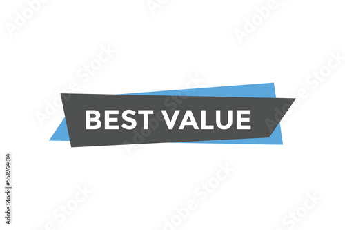 Best value button web banner template Vector Illustration