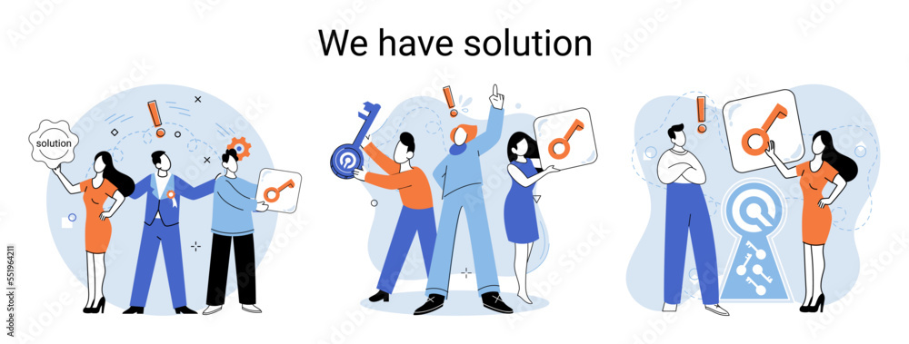 Reaching solution as result of work of business team. Startup employees. Goal thinking. Cooperation construction by agency create team. Creative successful management metaphor, decision and teamwork Reaching solution as result of work of business team. Startup employees. Goal thinking. Cooperation construction by agency create team. Creative successful management metaphor, decision and teamwork