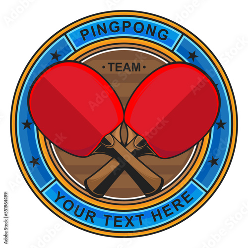 ping pong logo vector