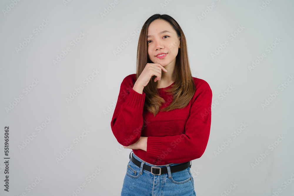 portrait of attractive asian woman isolated on white background portrait of attractive asian woman isolated on white background