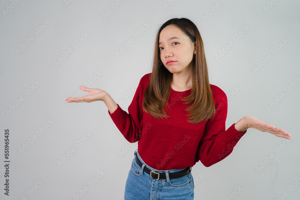portrait of attractive asian woman isolated on white background portrait of attractive asian woman isolated on white background