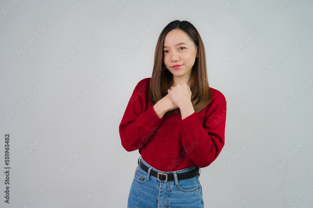 portrait of attractive asian woman isolated on white background portrait of attractive asian woman isolated on white background