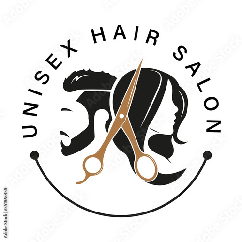 Unisex hair salon logo, printable, Logo or any salon usages.