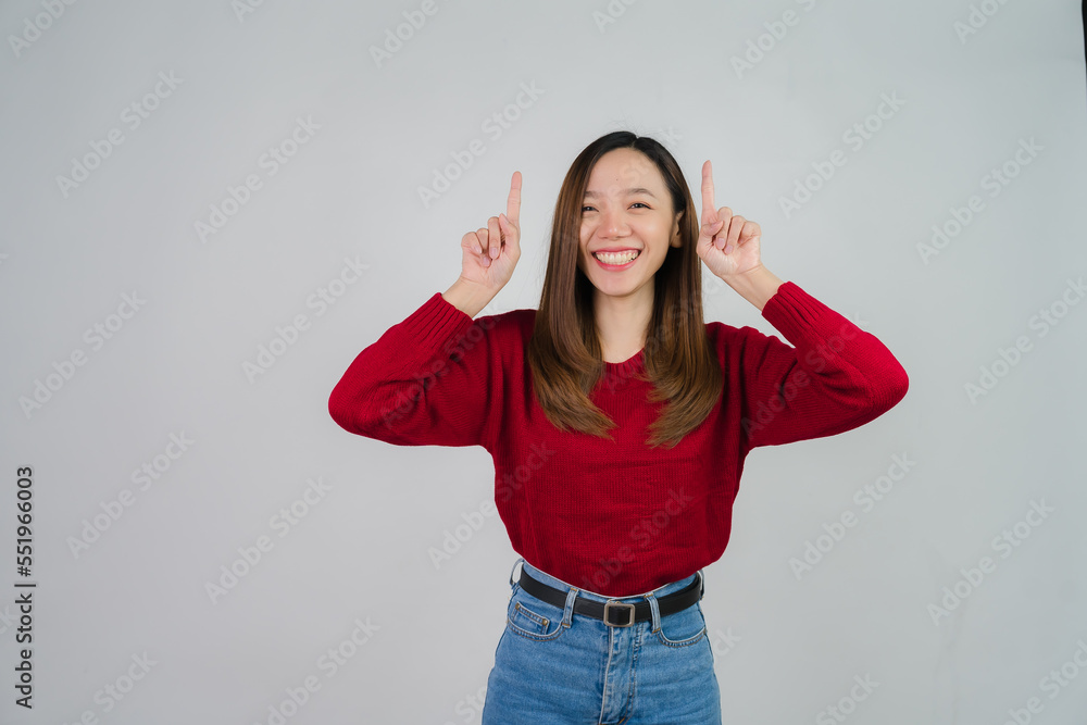 portrait of attractive asian woman isolated on white background portrait of attractive asian woman isolated on white background