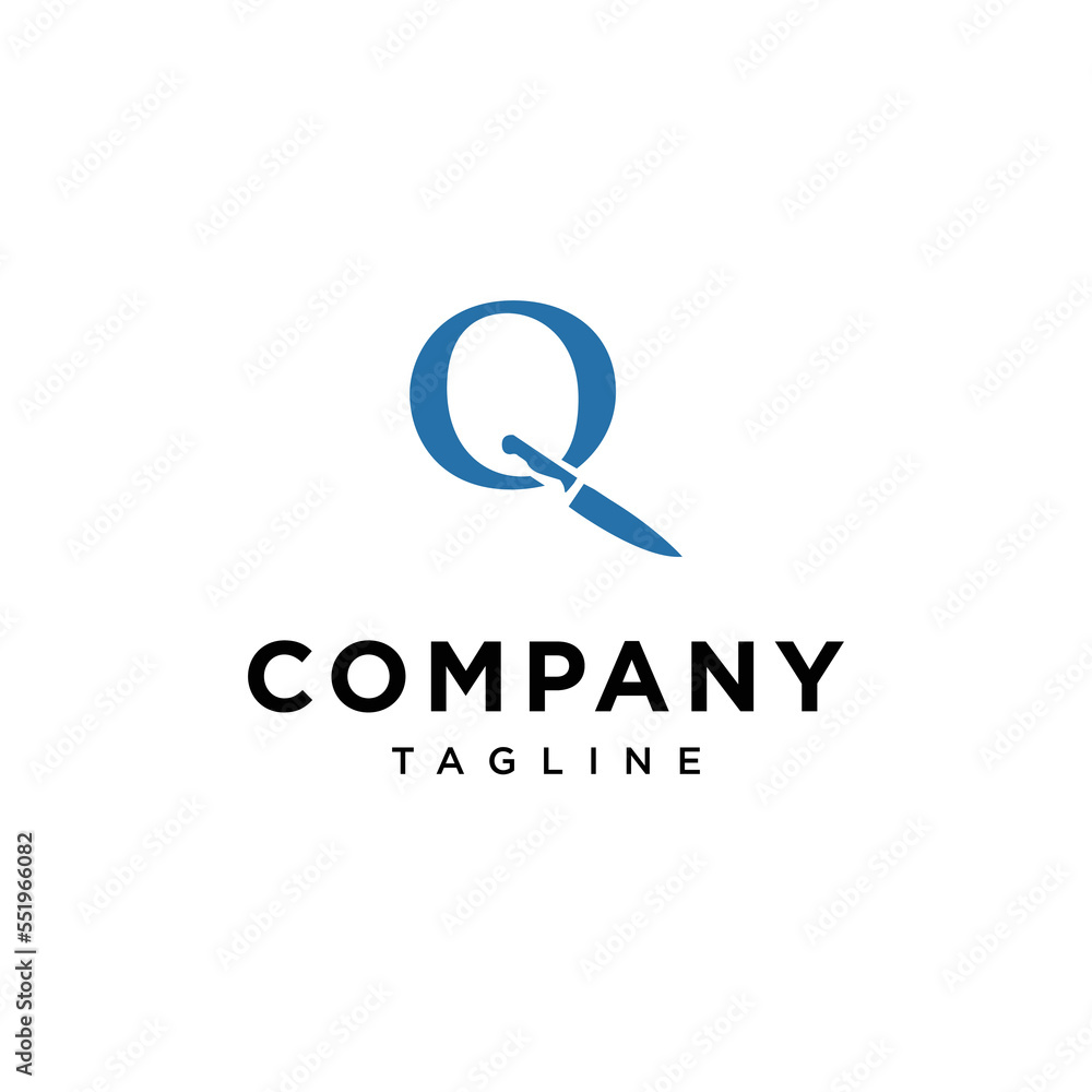 Q Letter Knife Vector logo icon vector Template.eps Q Letter Knife Vector logo icon vector Template.eps
