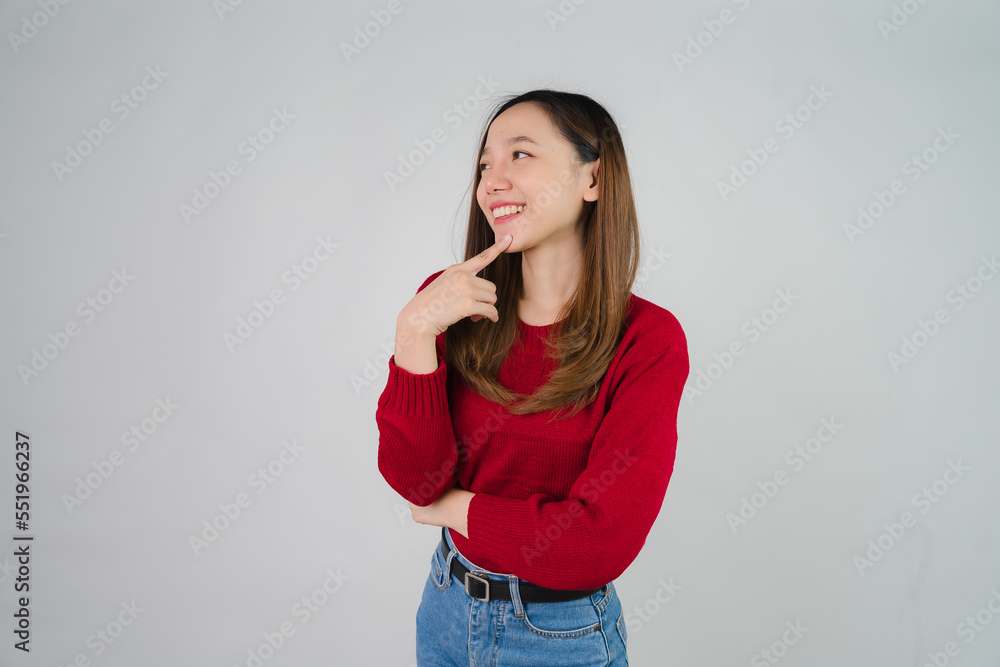 portrait of attractive asian woman isolated on white background portrait of attractive asian woman isolated on white background