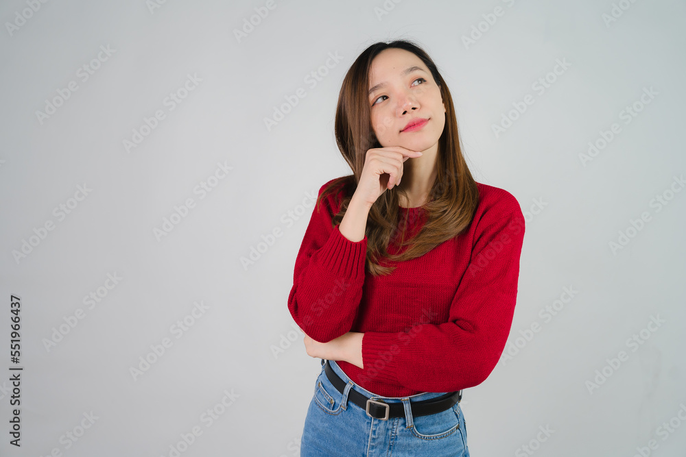 portrait of attractive asian woman isolated on white background portrait of attractive asian woman isolated on white background