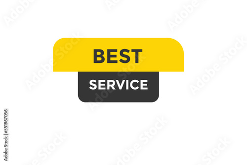Best service button web banner template Vector Illustration
