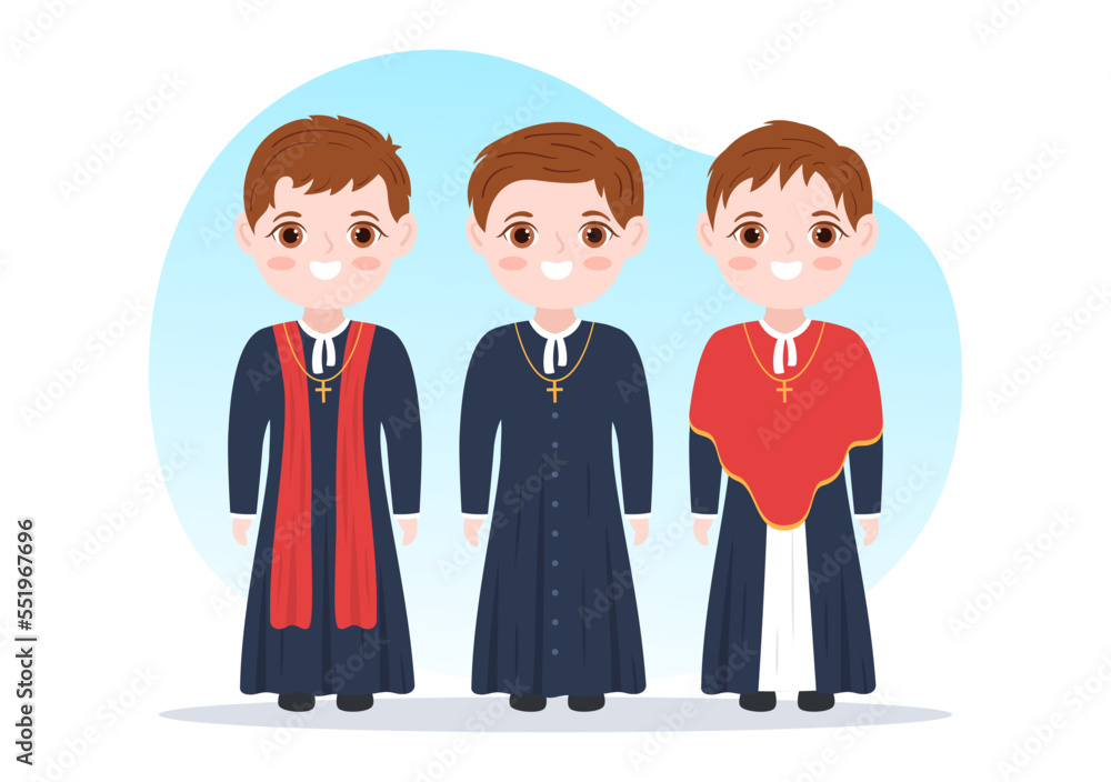 Lutheran Pastor or Protestant Christian Religious Leader Investing in Flat Cute Cartoon Hand Drawn Template Illustration Lutheran Pastor or Protestant Christian Religious Leader Investing in Flat Cute Cartoon Hand Drawn Template Illustration
