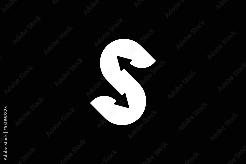 Letter S Arrow Logo Design Template Letter S Arrow Logo Design Template