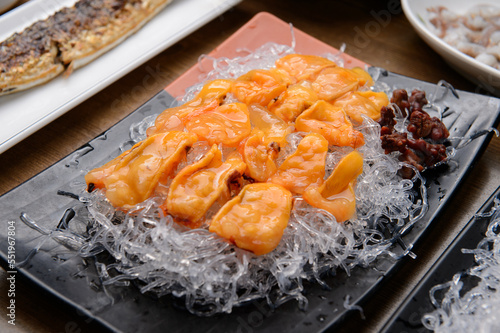 Obraz na plátně Sea squirt sashimi