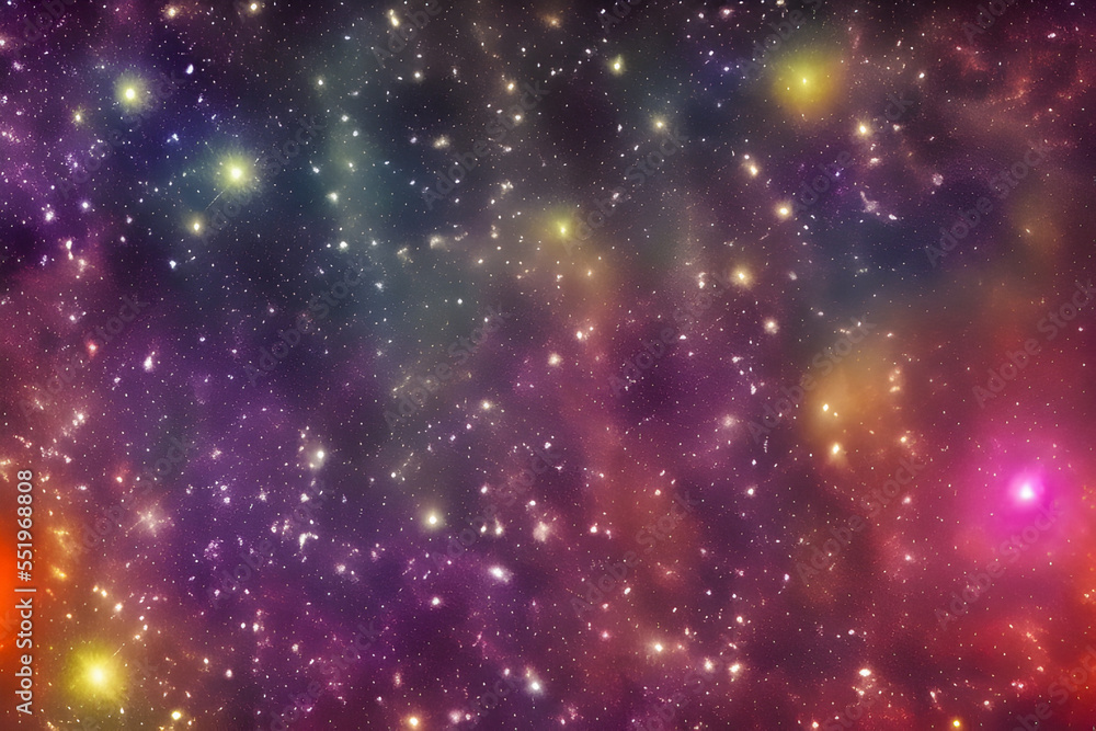 a universe of stars, gas, and nebula created with Generative AI