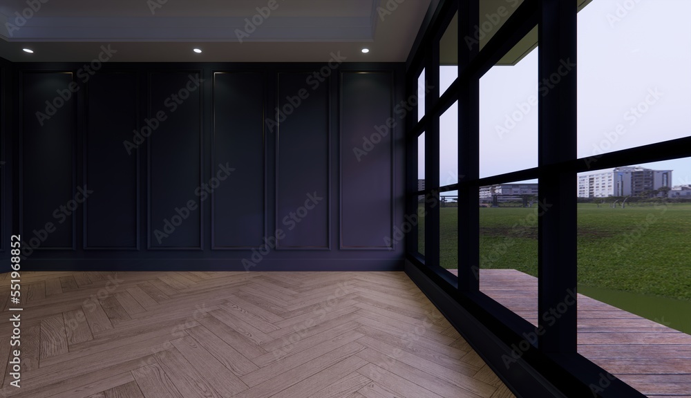 Fototapeta premium 3D render interior living room tropical house