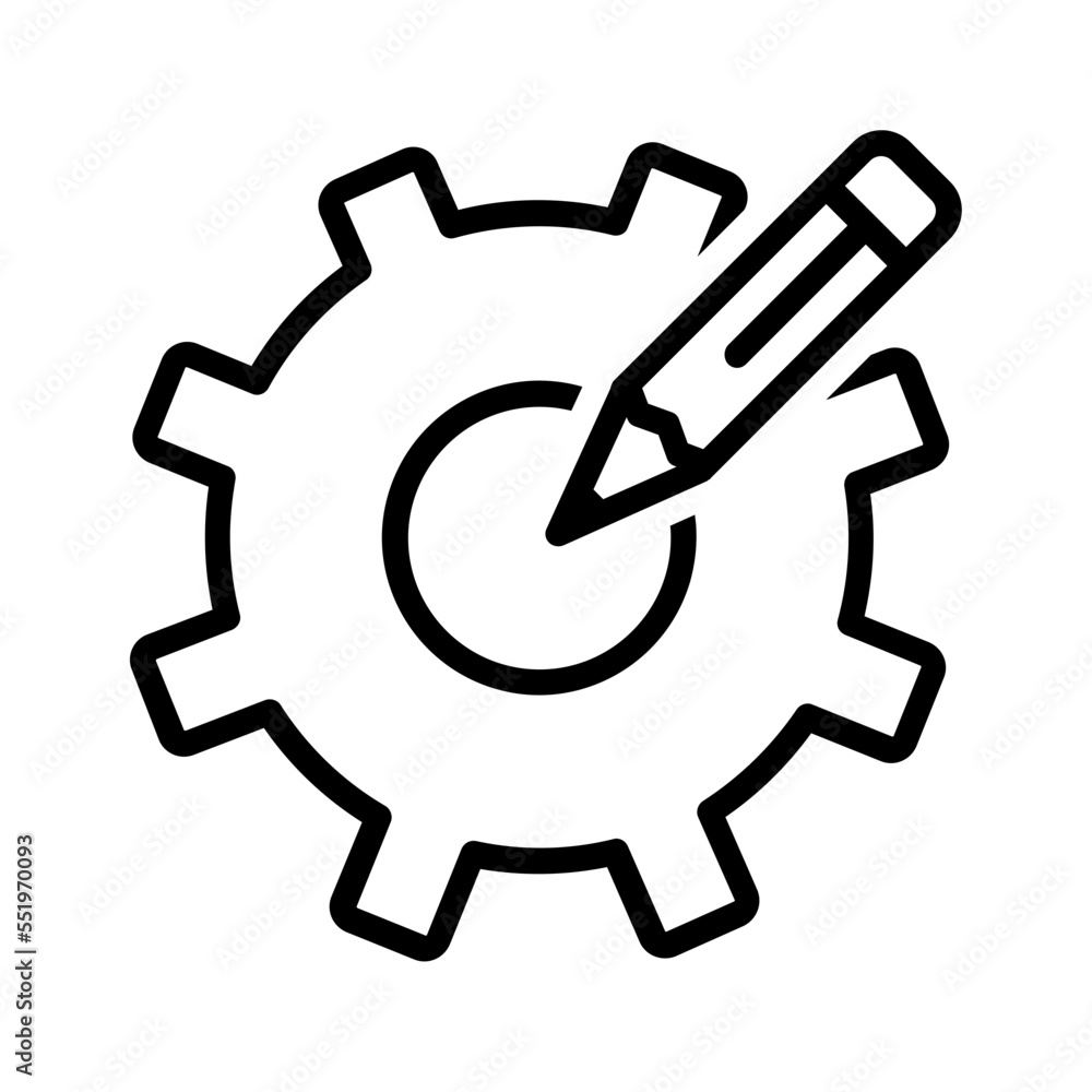 black line icon for personalize black line icon for personalize