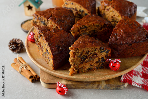 Traditional festive fruit cake