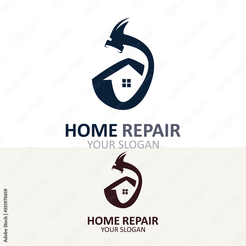 Home repair logo design vector with handyman service template Home repair logo design vector with handyman service template
