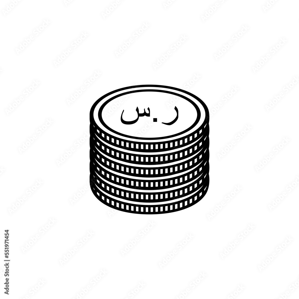 Arab Saudi Currency Icon Symbol Saudi Riyal SAR Sign Vector 