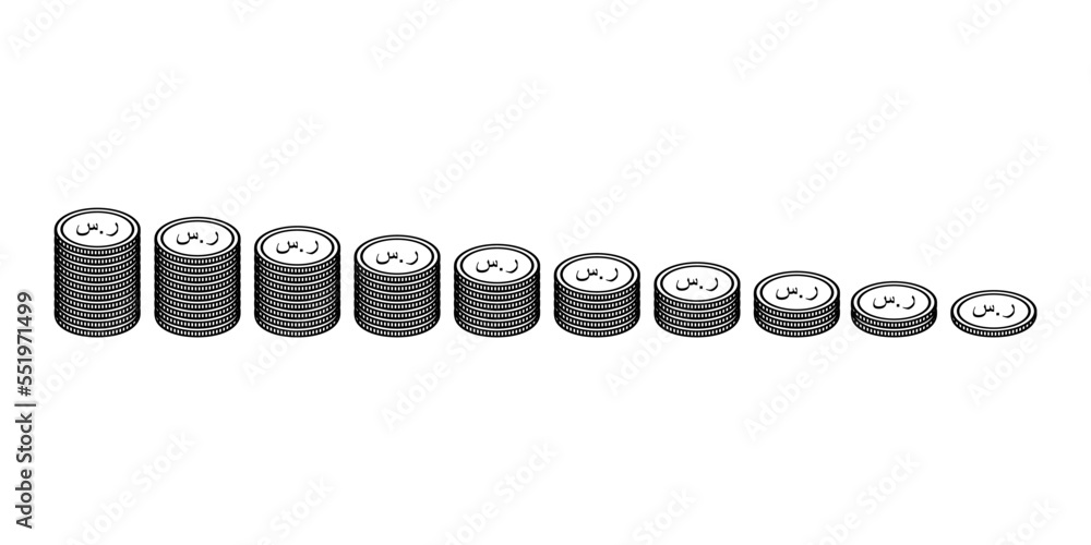 Arab Saudi Currency Icon Symbol, Saudi Riyal, SAR Sign. Vector Illustration Arab Saudi Currency Icon Symbol, Saudi Riyal, SAR Sign. Vector Illustration