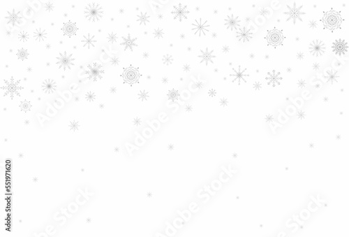 Winter holiday background with snow and flying snowflakes. For greeting cards, layouts, backgrounds, invitations