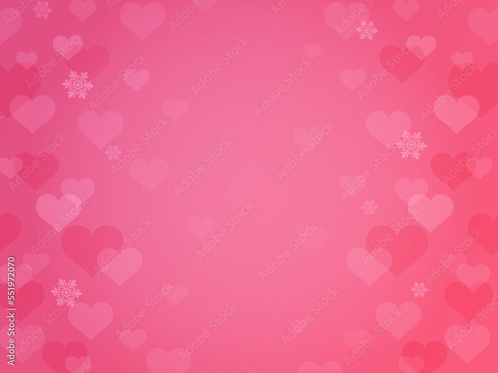 ハートの背景素材ピンク_バレンタインや誕生日など_ベクターイラスト