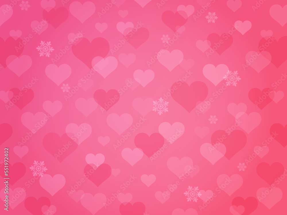 ハートの背景素材ピンク_バレンタインや誕生日など_ベクターイラスト
