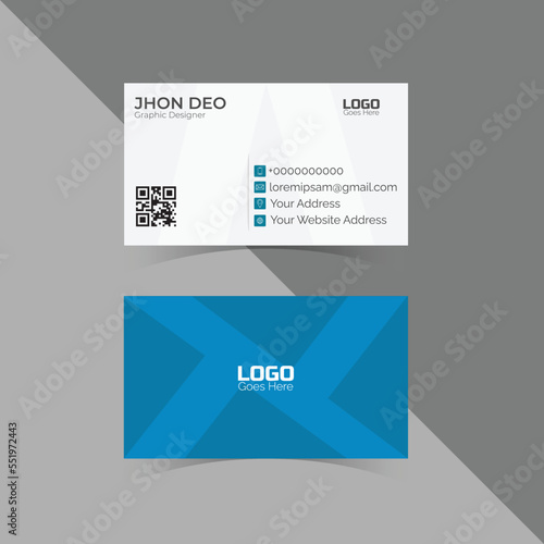 Modern professional business card design template