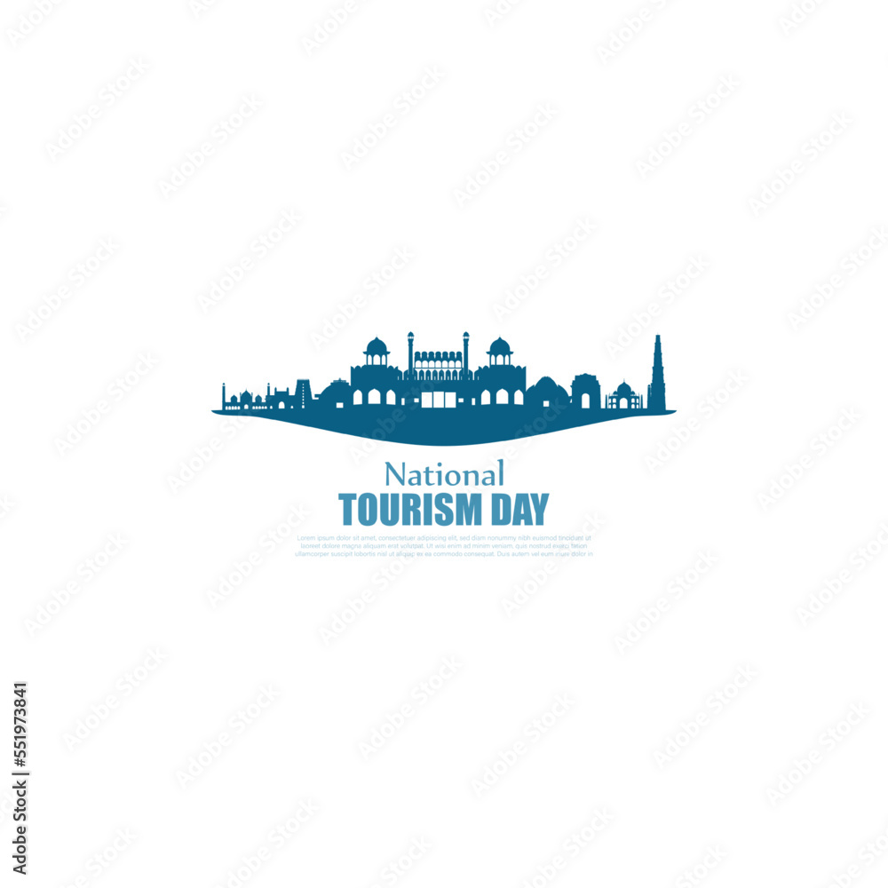 Obraz premium Vector illustration of National Tourism Day 25 January