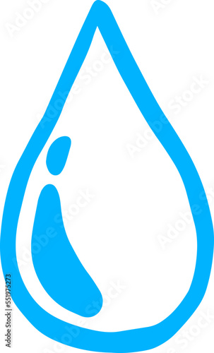 Water hand drawn icon design vector. 