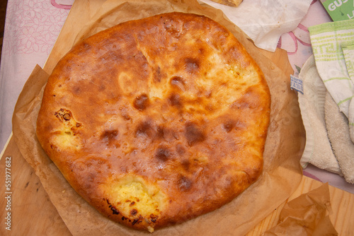 Pasca,egg and cheese pie ,traditional from Ardeal, Romania, Bistrita,Milas photo