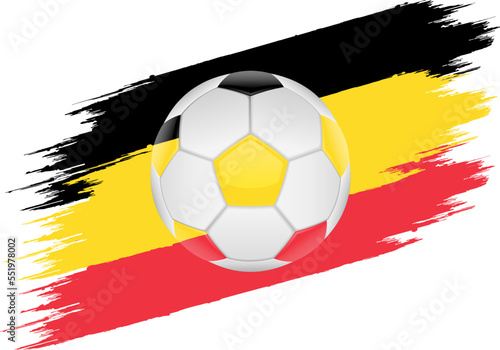 soccer ball with flag of Belgium