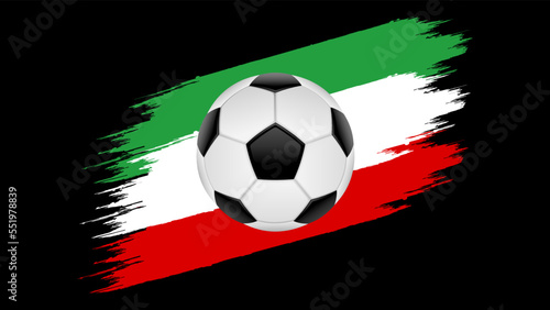 Flag of Iran, soccer ball with flag. (ID: 551978839)