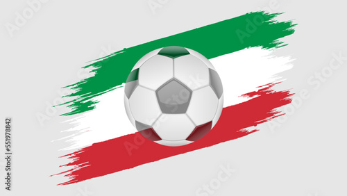 Flag of Italy, soccer ball with flag. (ID: 551978842)