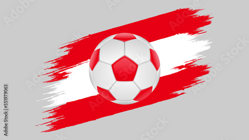 Flag of Tunisia, soccer ball with flag. (ID: 551979063)